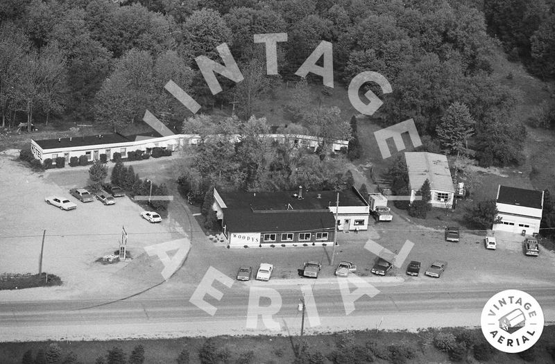 Whites Motel (Woodys Bar & Motel) - 1978 Aerial (newer photo)